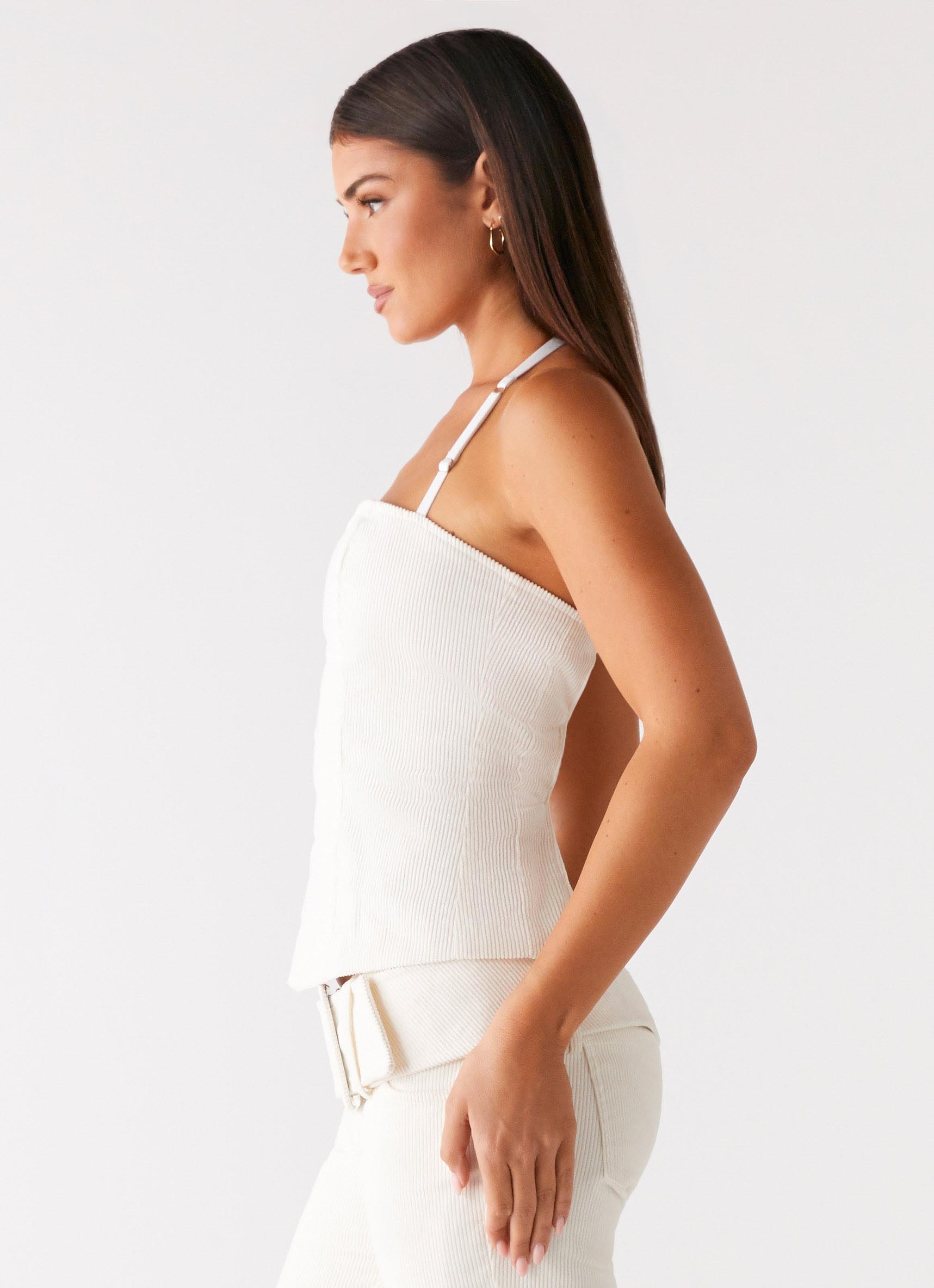 Maya Backless Top - Pearl