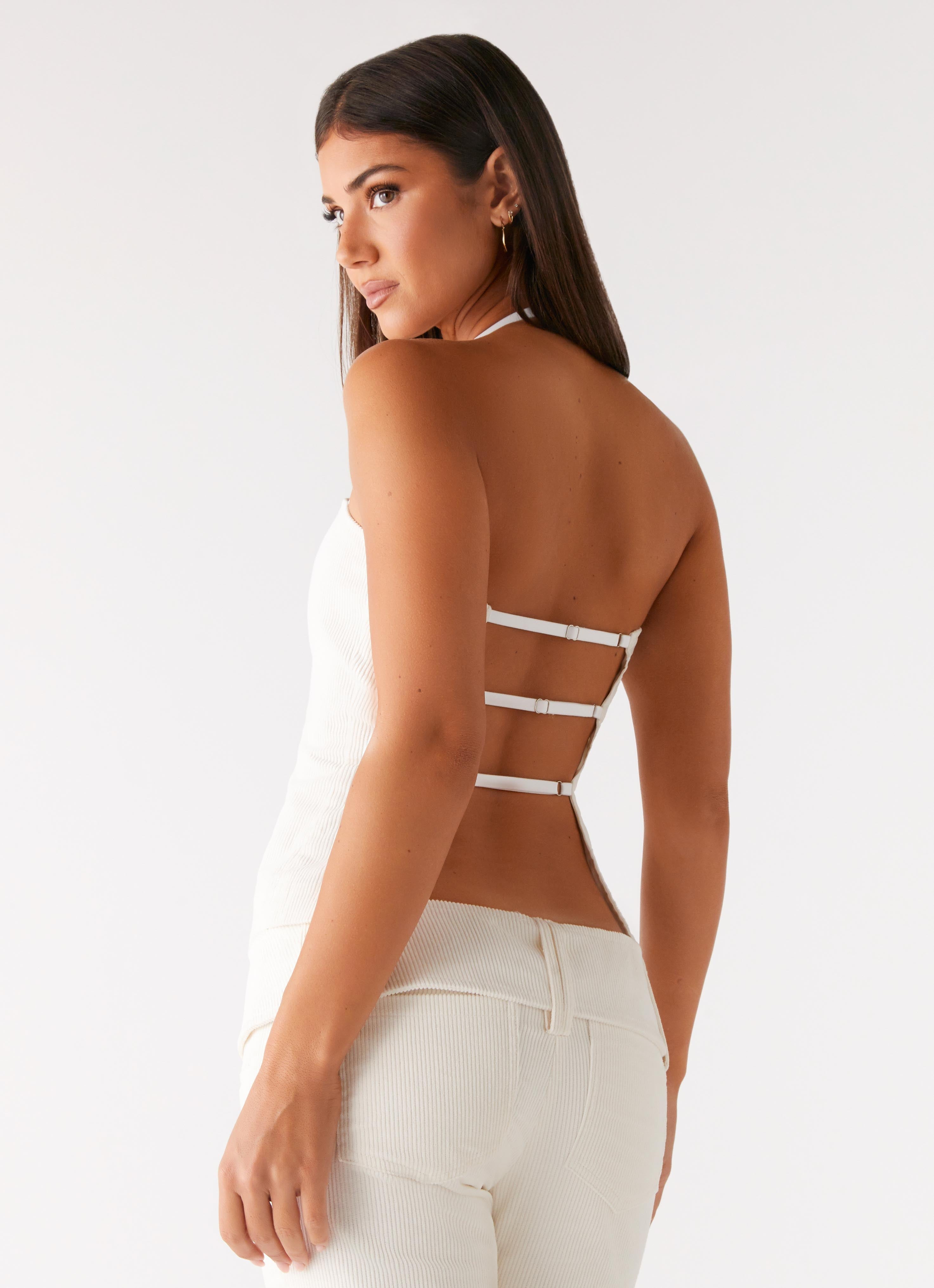Maya Backless Top - Pearl