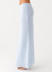 Michaella Chiffon Maxi Skirt - Blue