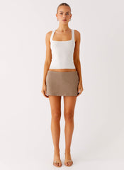 Mirna Micro Skort - Taupe Marle