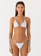 Mommae Bikini Bottoms - White Polkadot