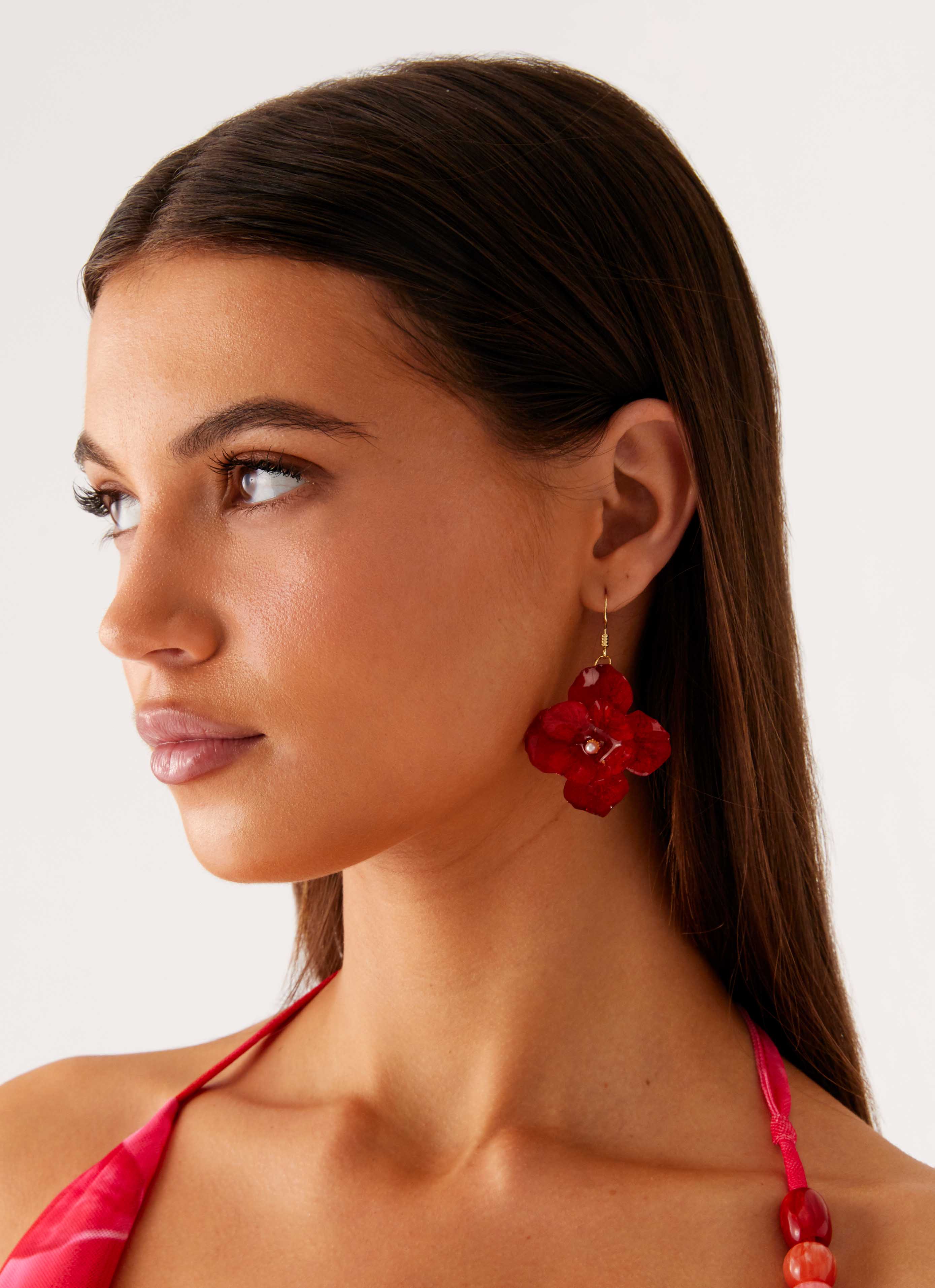 Mona Earrings - Red