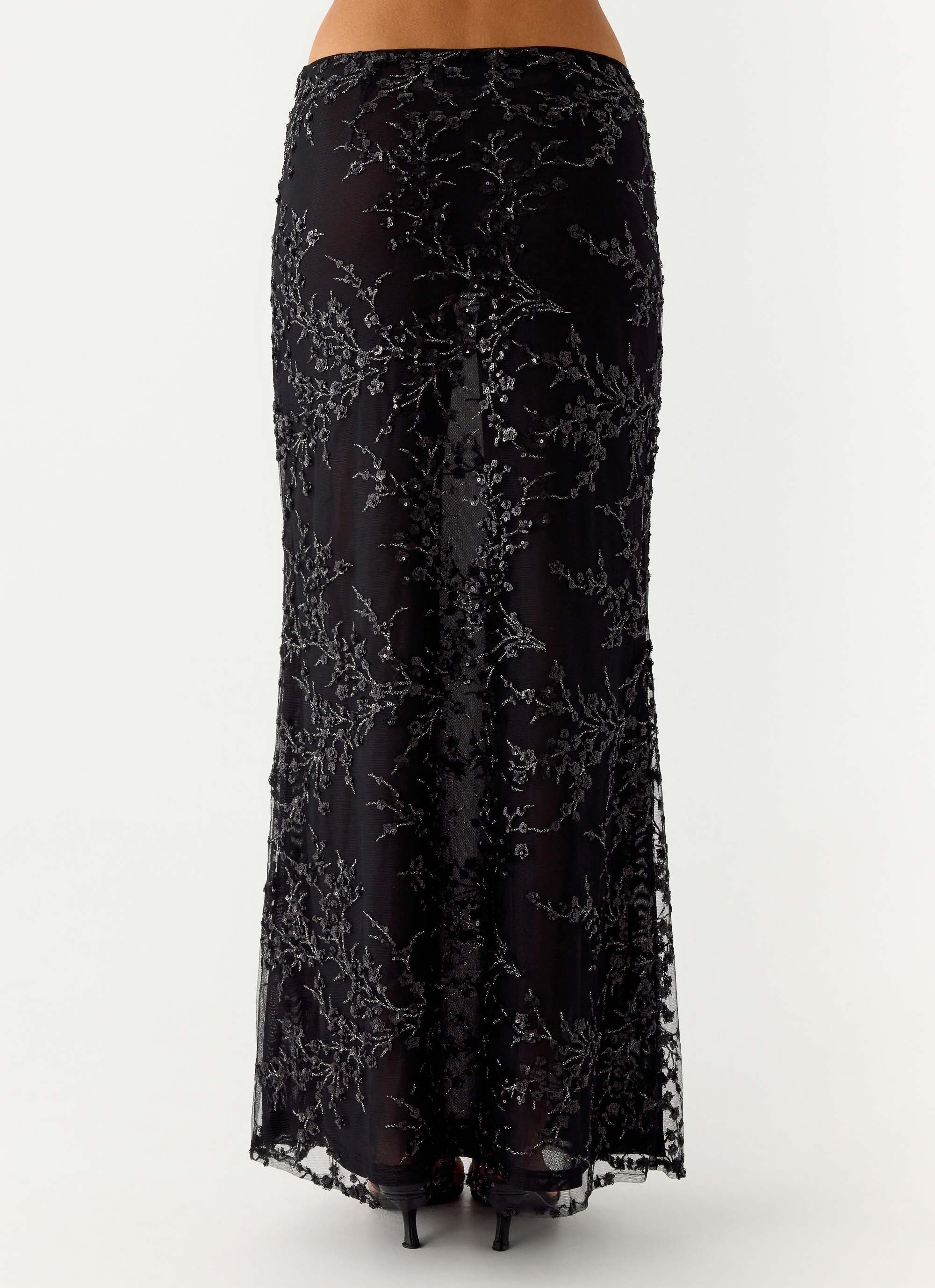 Moodlight Maxi Skirt - Black