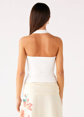 Nera Halter Top - White
