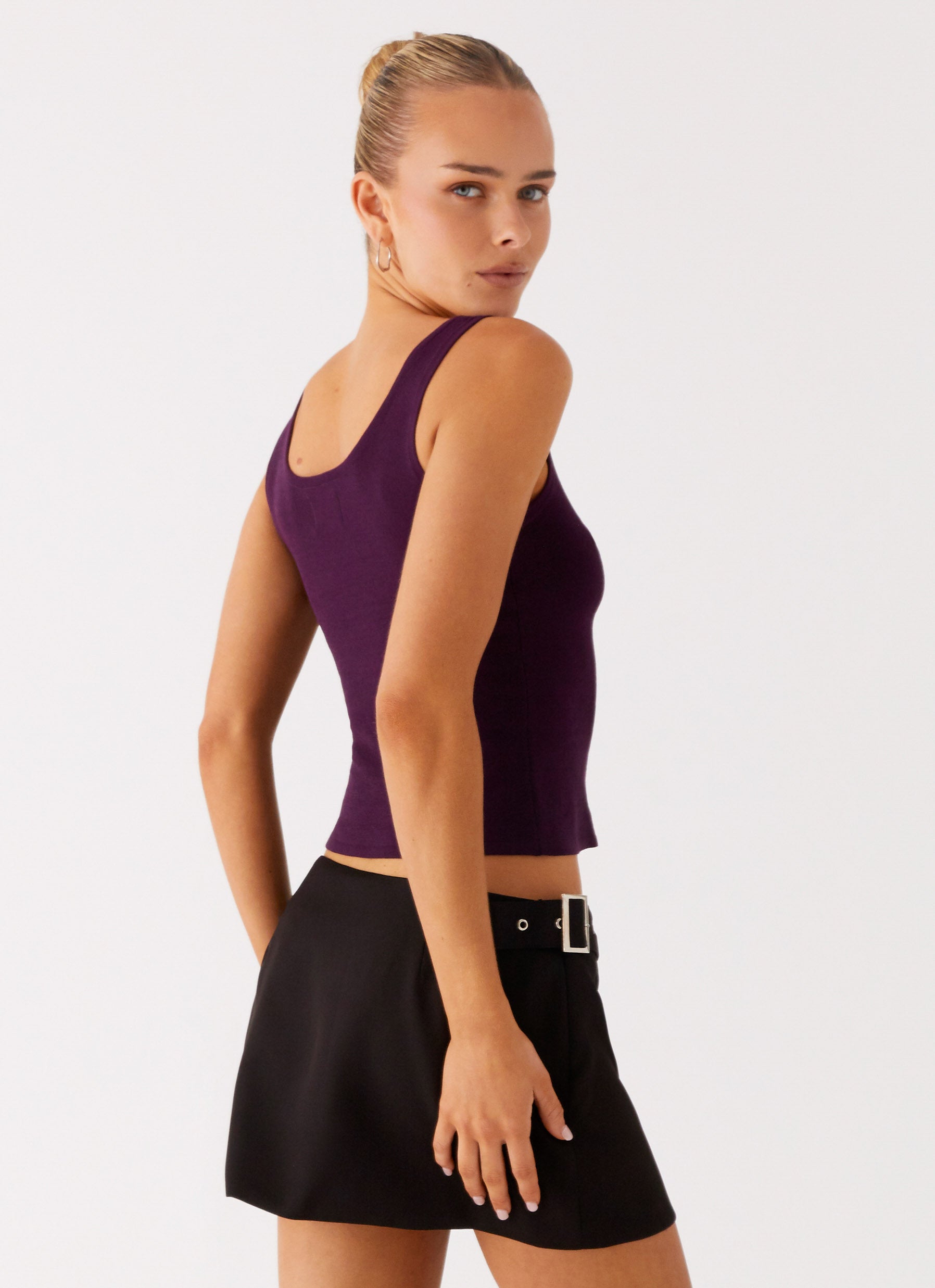 No Signal Knit Top - Plum