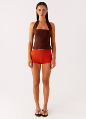 Oakley Low Rise Mini Shorts - Orange