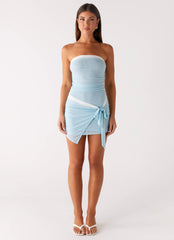Oceanfront Mini Dress - Blue