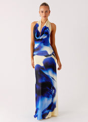 Only A Feeling Cowl Neck Maxi Dress - Heirloom Floral