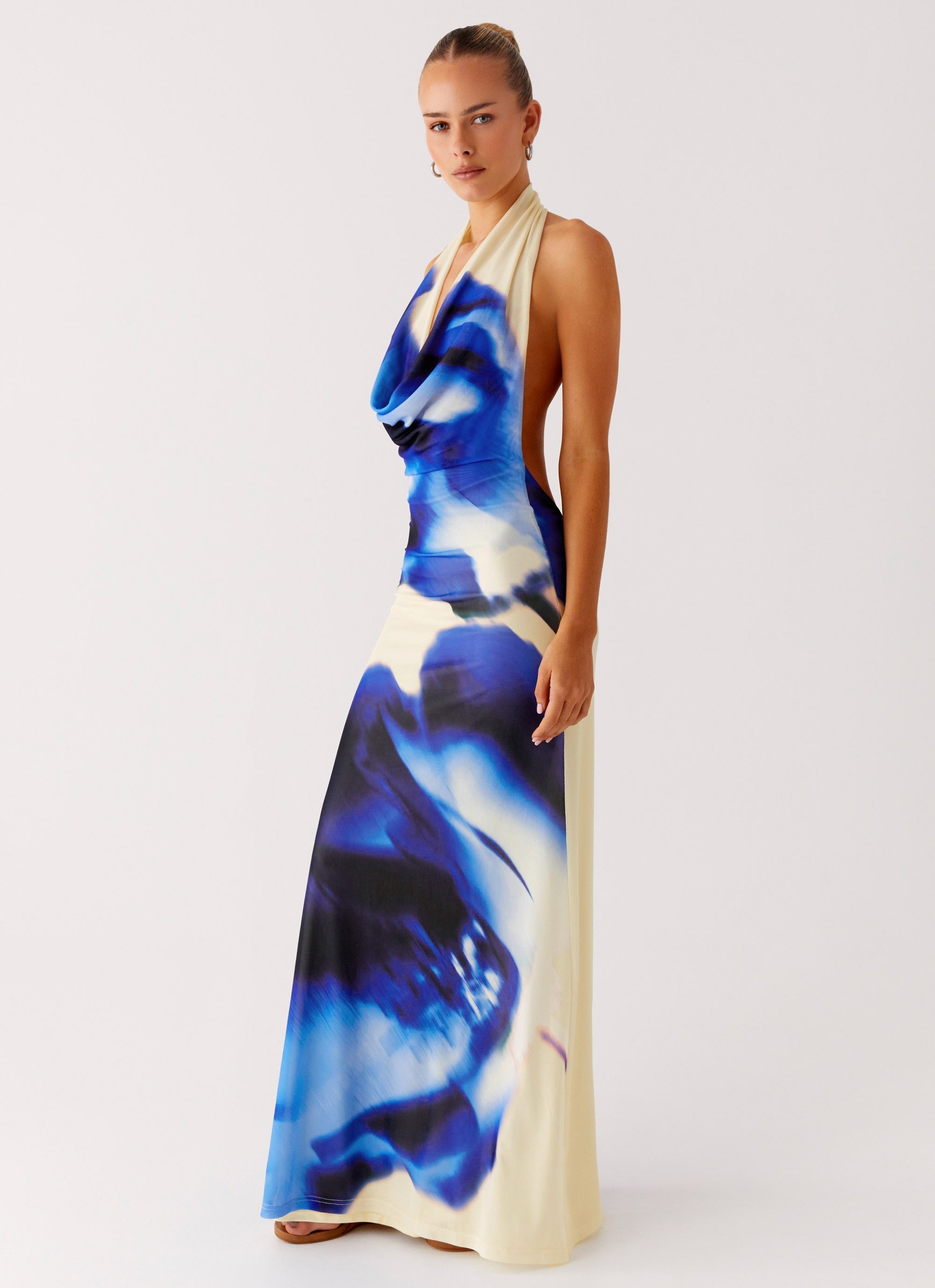 Only A Feeling Cowl Neck Maxi Dress - Heirloom Floral