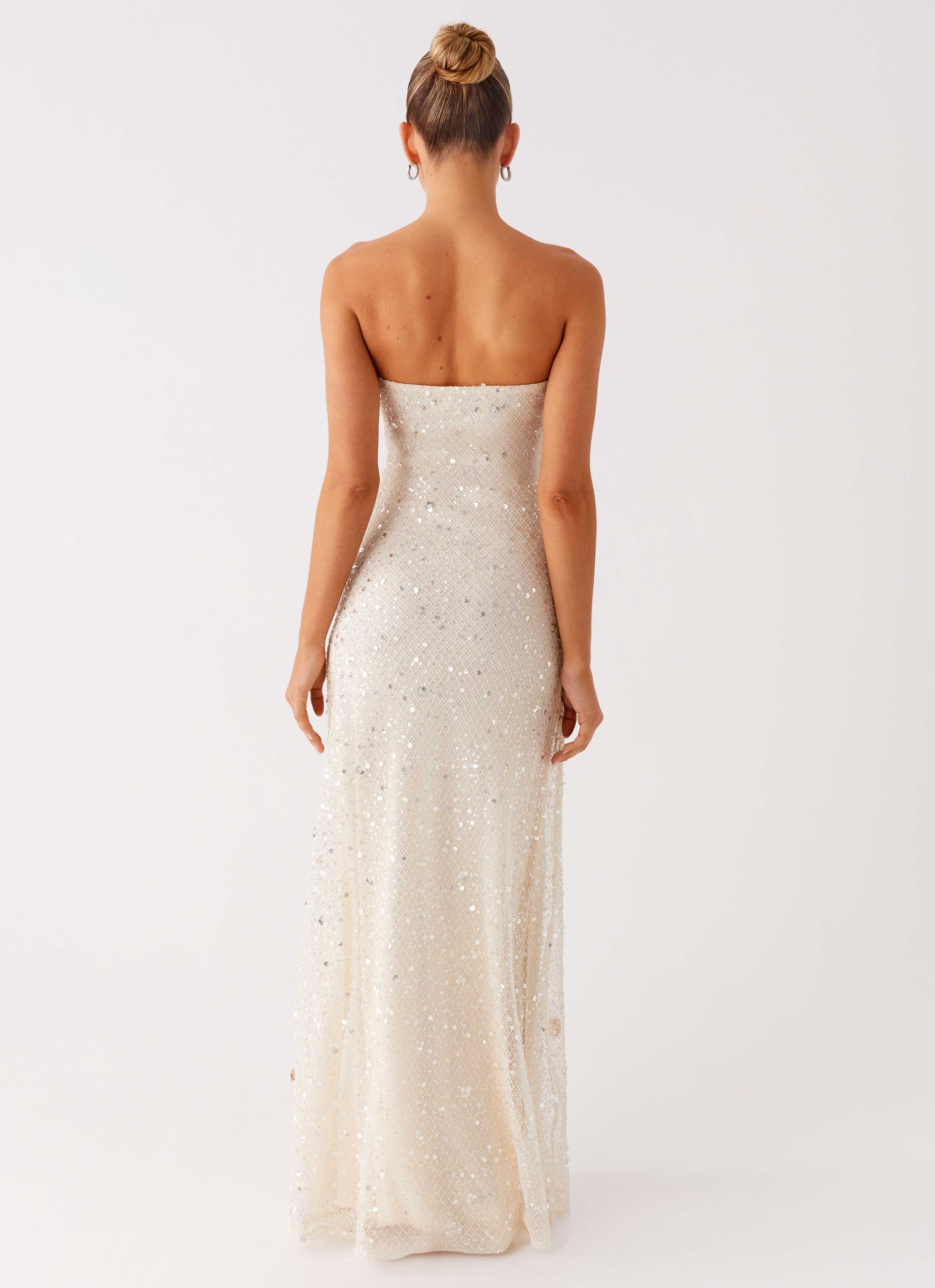 Orelli Shell Sequin Knit Maxi Dress - Ivory
