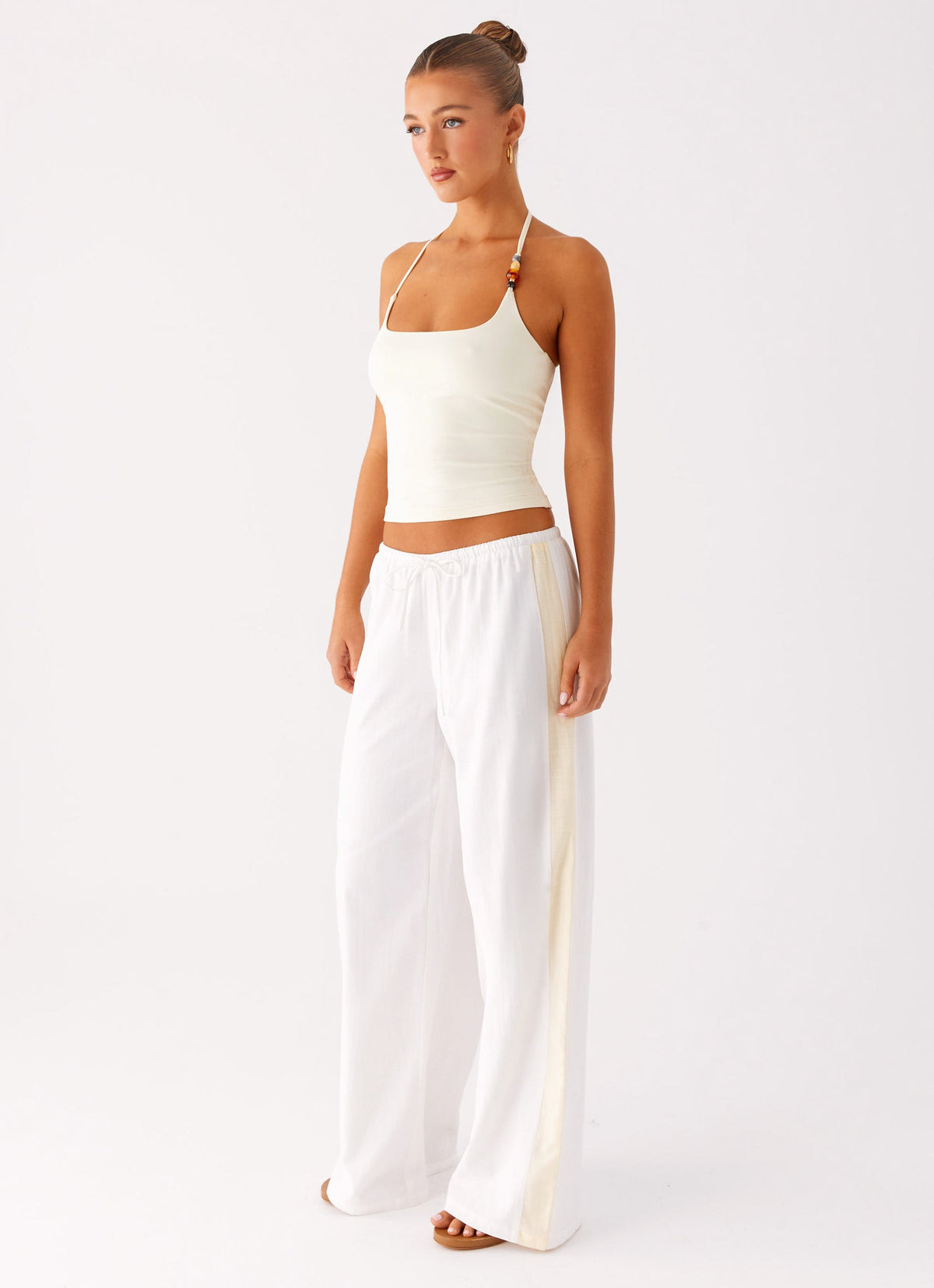 Oska Drawstring Pants - White