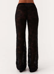 Paige Lace Pants - Black