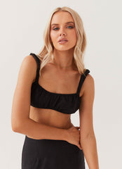 Valencia Villa Bralet Top - Black