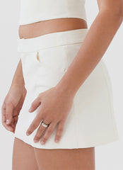 Eliana Suit Mini Skirt - Ivory