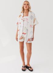 Sweet Relief Oversized Linen Shirt - Banchetto