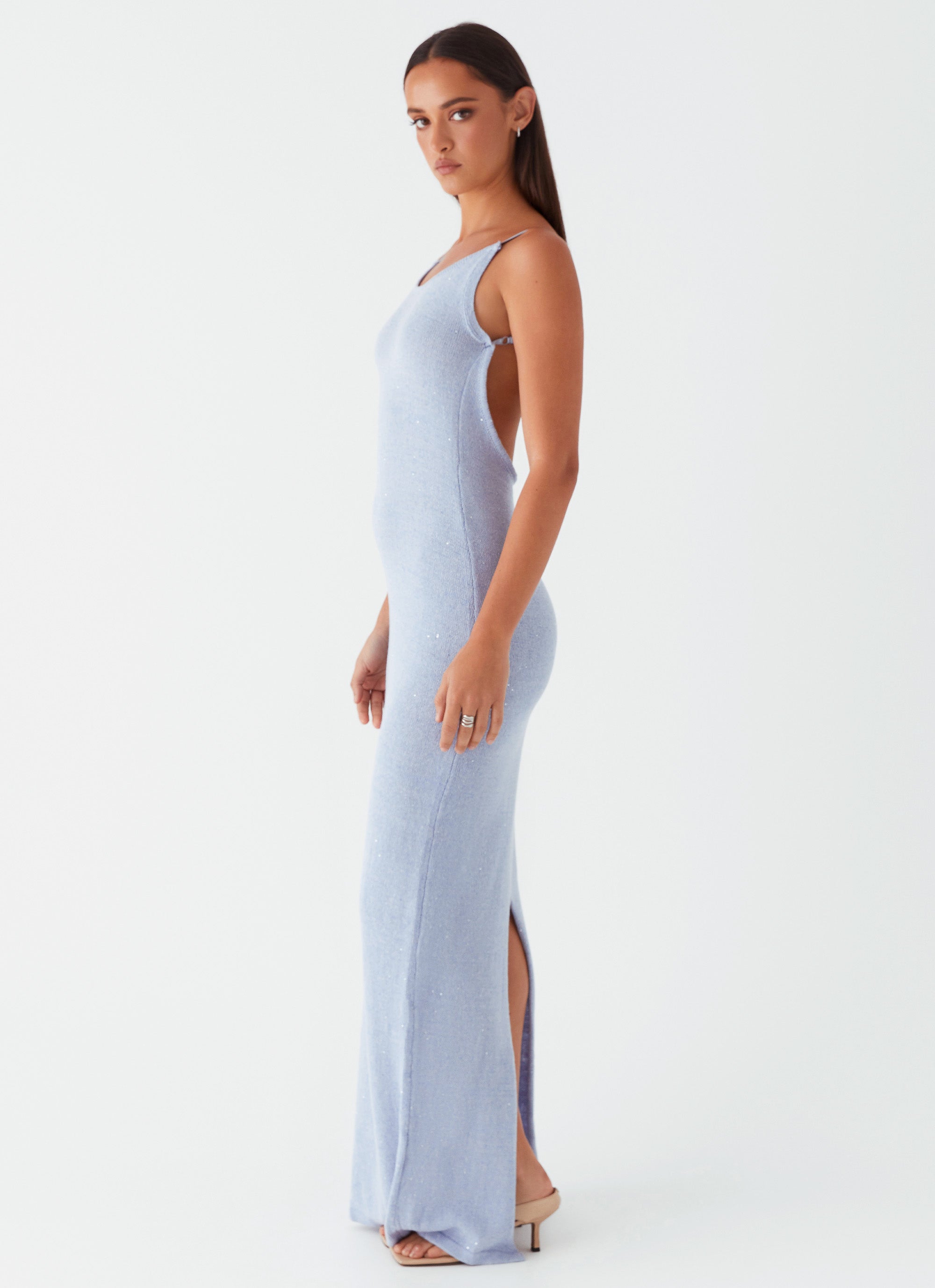 Scarlett Steel Maxi Dress - Powder Blue