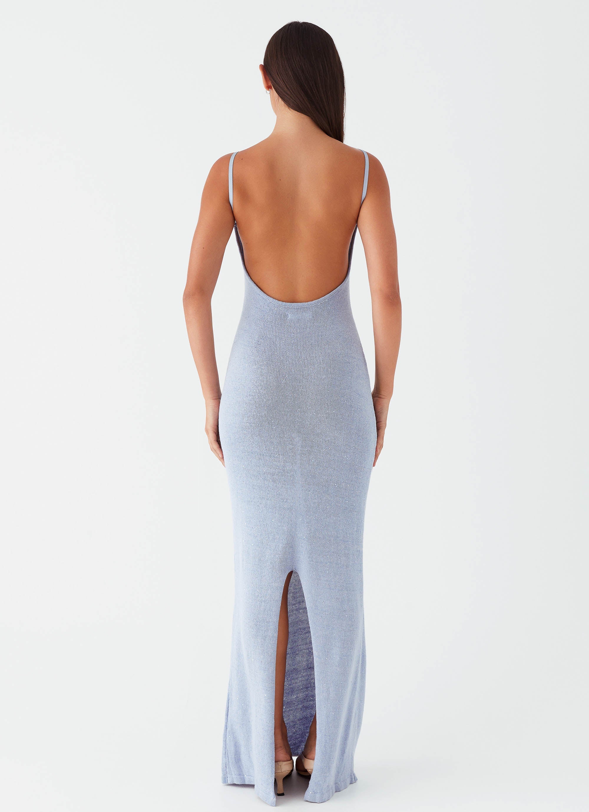 Scarlett Steel Maxi Dress - Powder Blue