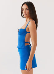 Naomi Backless Top - Cobalt