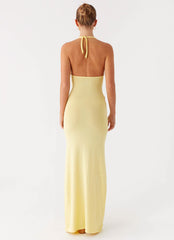 Pina Colada Knit Maxi Dress - Yellow