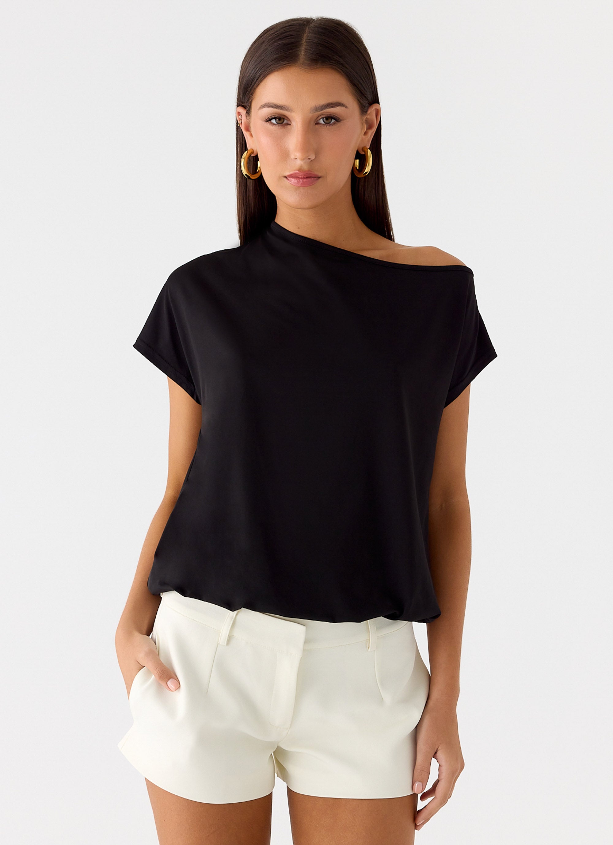 Raeni Off Shoulder Top - Black