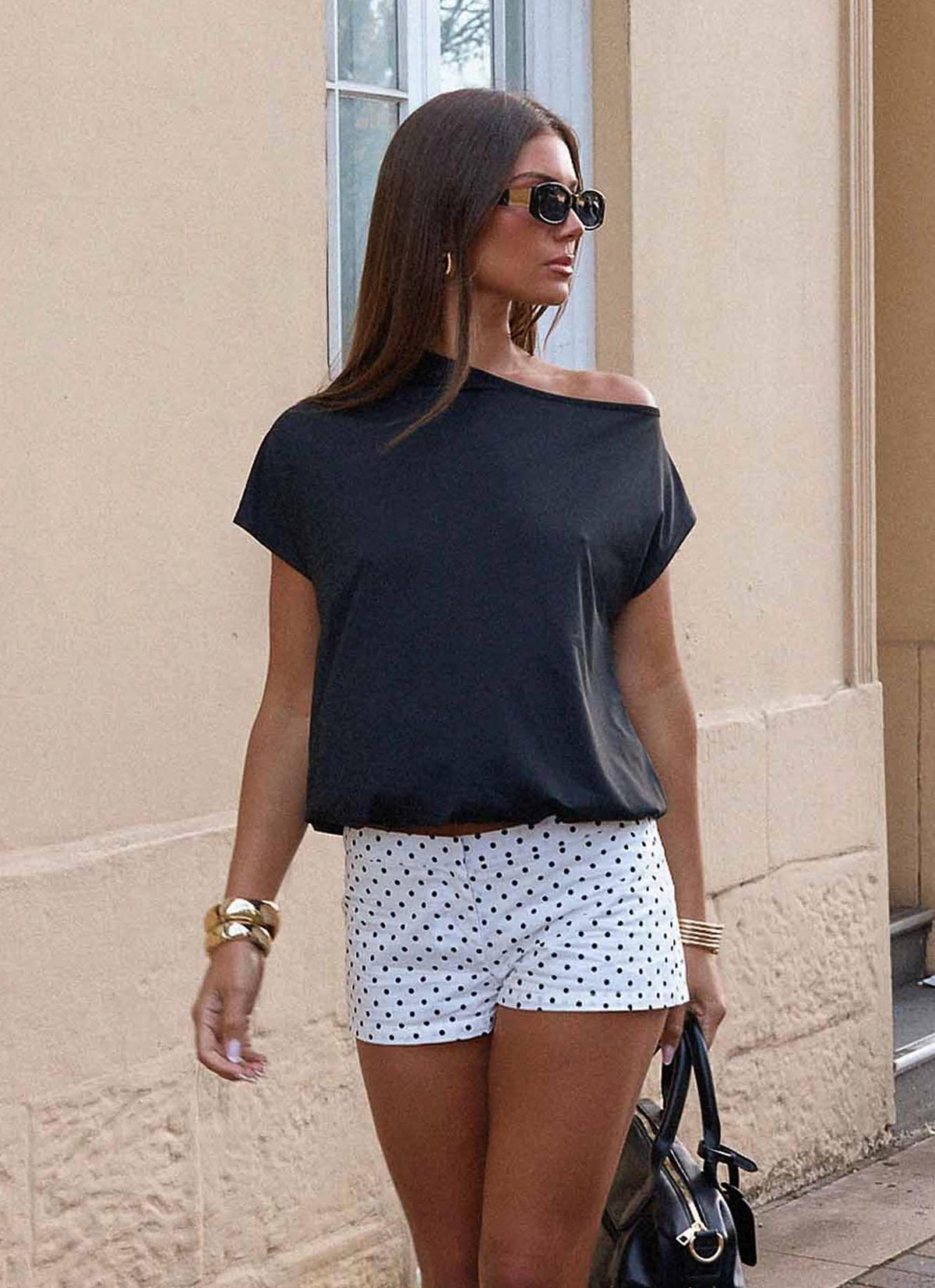 Raeni Off Shoulder Top - Black