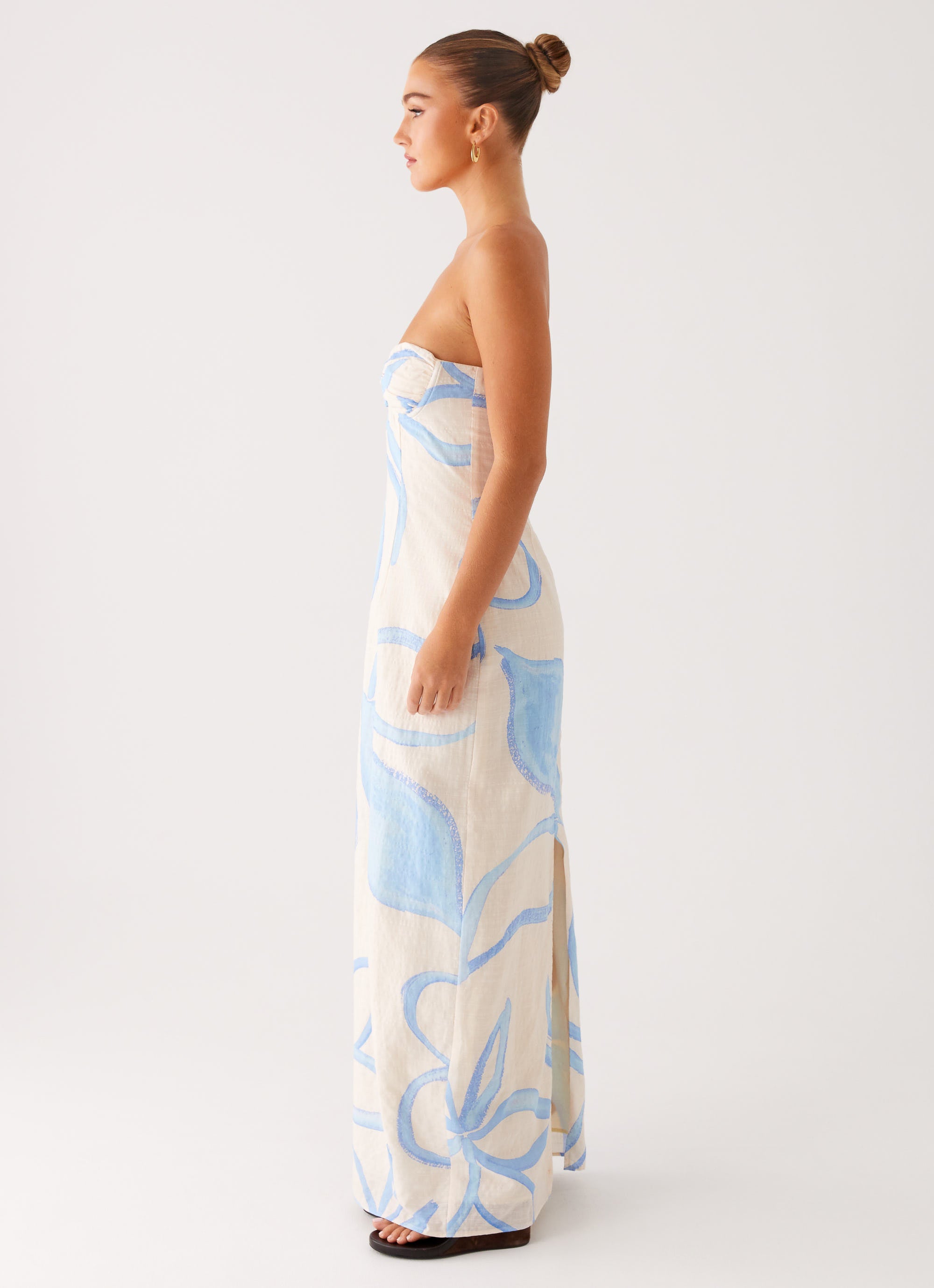 Raiden Maxi Dress - Bloom Wave Print
