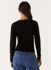 Reagan Knit Top - Black