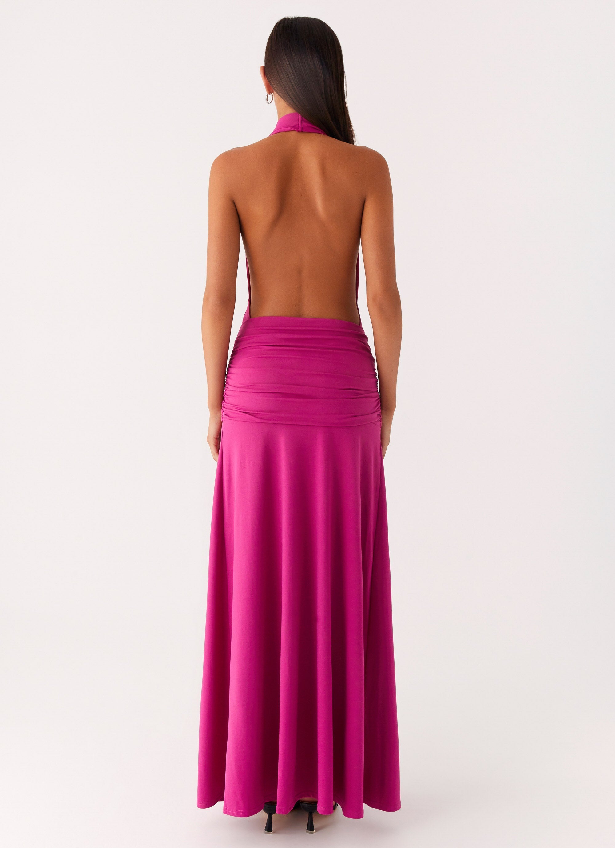 Rowan Ray Cowl Maxi Dress - Fuchsia