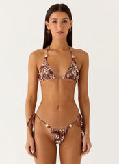 Saga Bead Bikini Bottom - Espresso Meadow