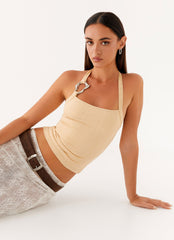 Selene Halter Top - Tan