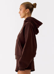 Signature Double Zip Up Hoodie - Chocolate