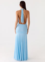 Sorrento Sunsets Maxi Dress - Ice Blue