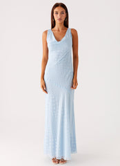 Sundance Chiffon Maxi Dress - Blue