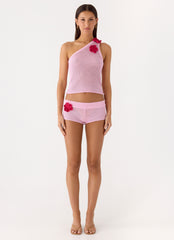 Sunray Shine Crochet Top - Pink