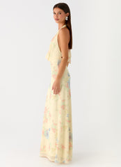 Tedder Halter Maxi Dress - Spring Meadow