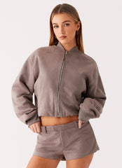 Thats Chill Bomber Jacket - Grey