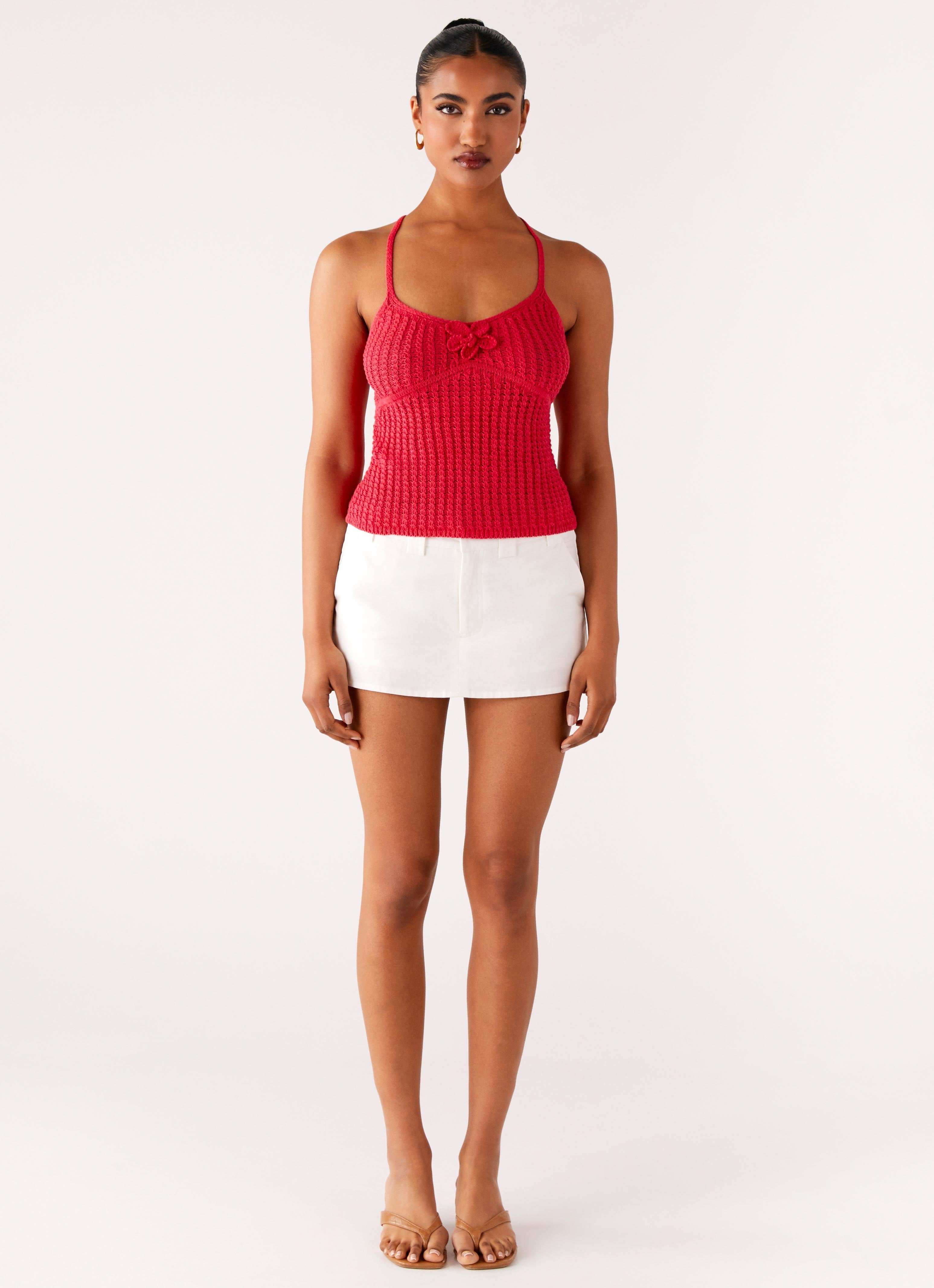 Tiare Crochet Top - Fuchsia