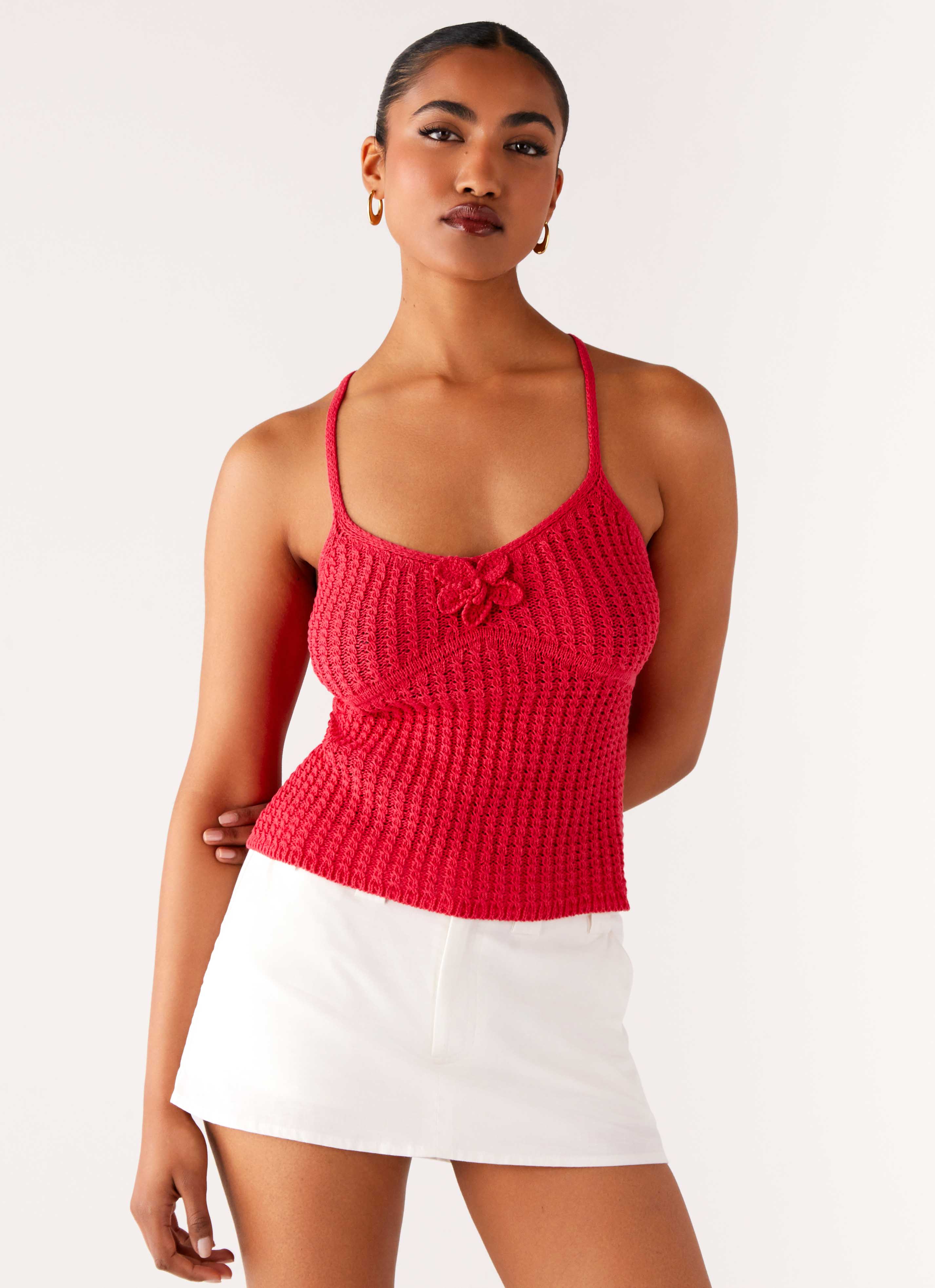 Tiare Crochet Top - Fuchsia