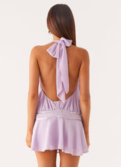 Time Will Tell Sequin Mini Dress - Lavender