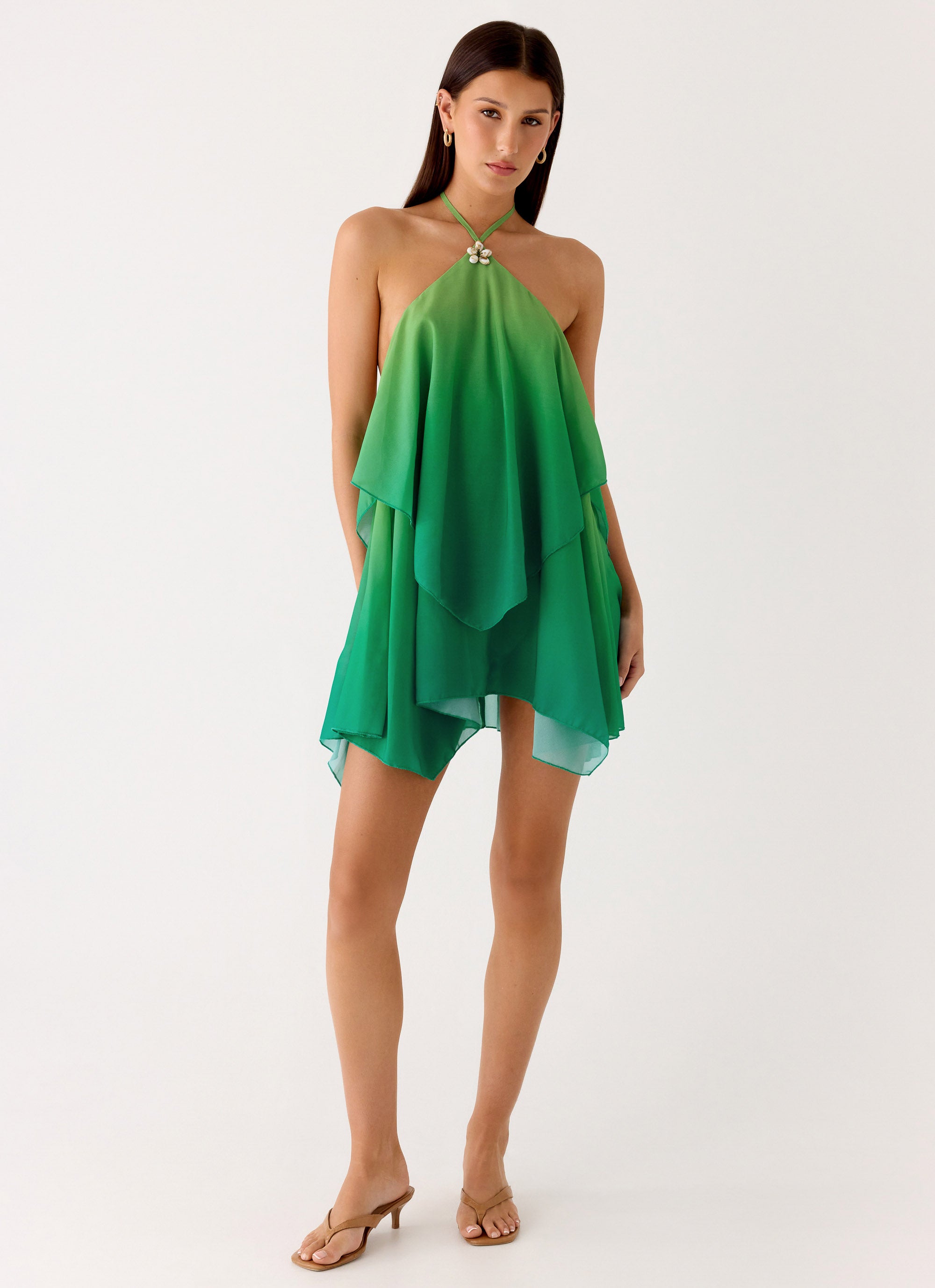 Twin Flame Mini Dress - Green Gradient