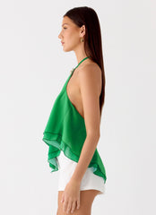 Twin Flame Top - Green Ombre