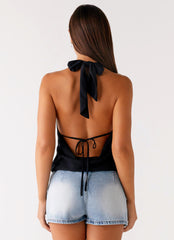 Unreal Denim Mini Shorts - Bleached Blue