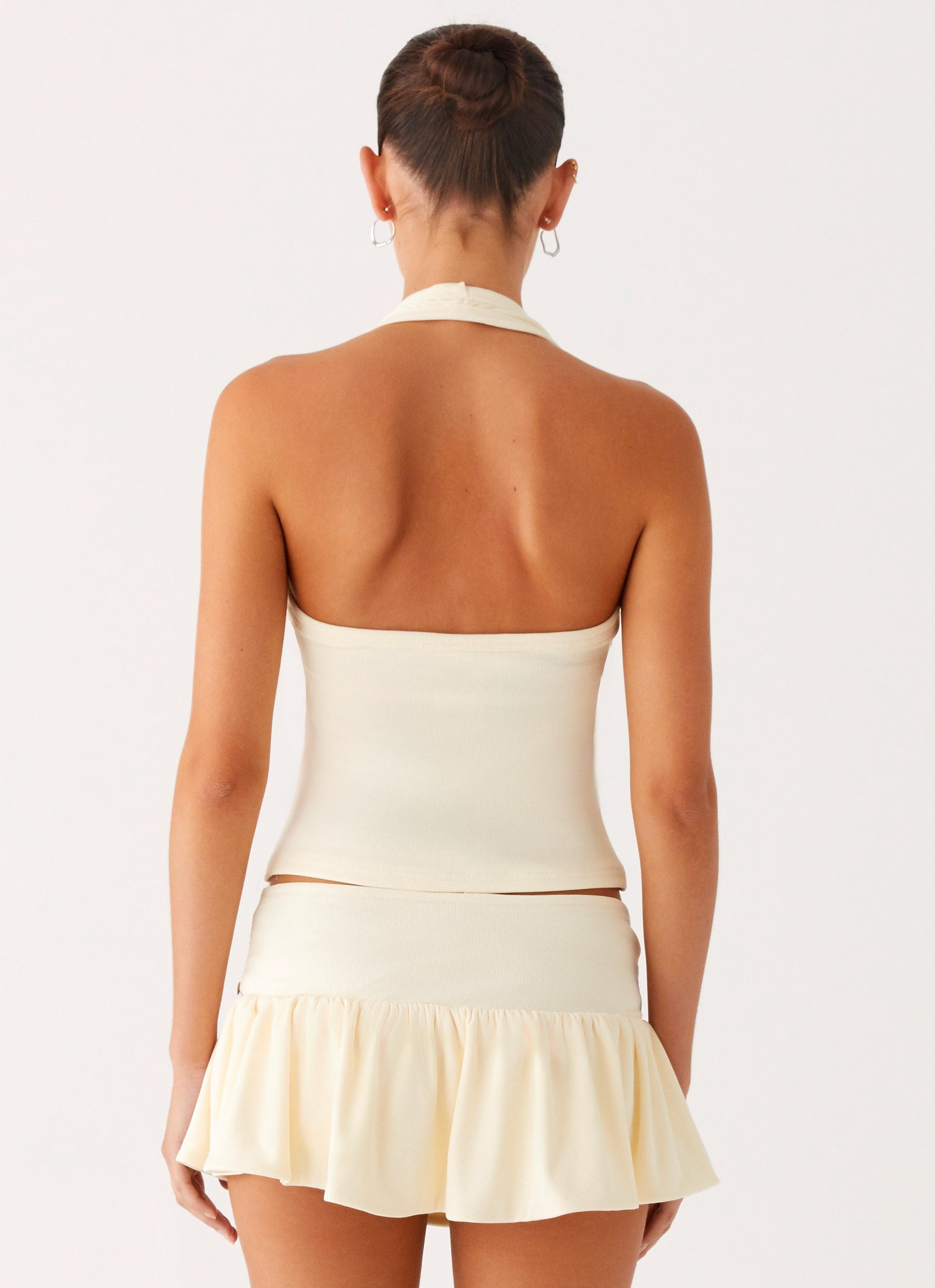 Vegas Nights Halter Neck Top - Yellow