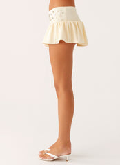 Vegas Nights Low Rise Skort - Yellow