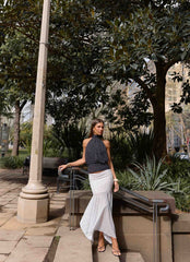 Willow Chiffon Top - Black Polkadot