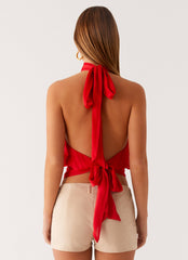 Willow Chiffon Top - Red