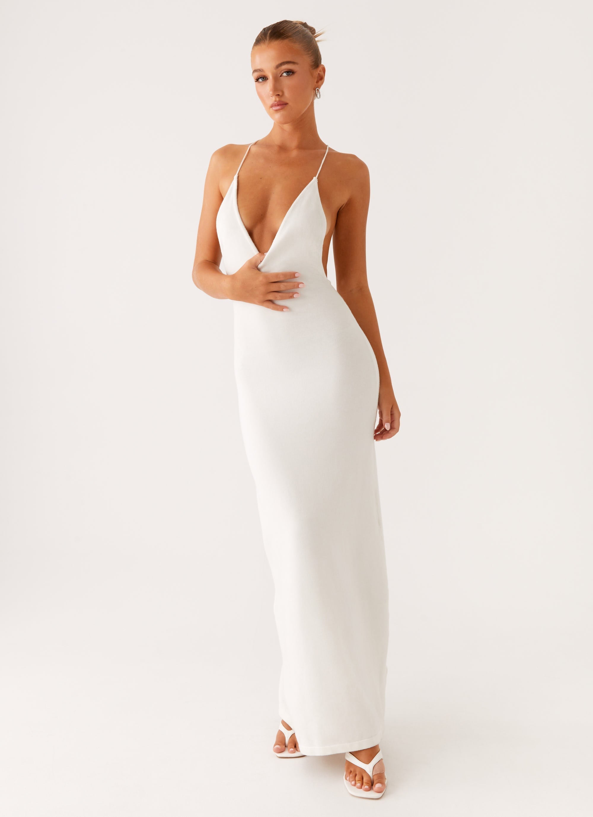 Yalina Knit Maxi Dress - Ivory