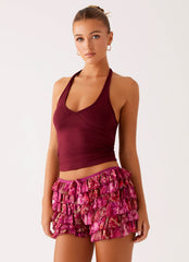 Entertain Me Bloomer Shorts - Lavender Lagoon